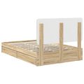 vidaXL Úložná posteľ Sonoma dub 135 x 190 cm Kompozitné drevo