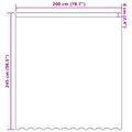 vidaXL Čipková záclona Biela 245 x 200 cm Polyester