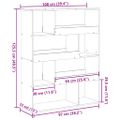 vidaXL Deliaca stena biela 100x33x125,5 cm kompozitné drevo