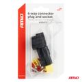 Sada elektrických konektorov vodotesných 6 PIN 2,2 mm AMiO-04349