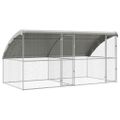vidaXL Psí kennel 2 ks Strieborná 4 x 2 x 2 m Pozinkovaná oceľ