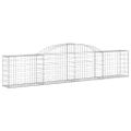 vidaXL Oblúkový gabionový kôš 13 ks 300x30x60/80 cm pozinkované železo