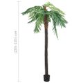 vidaXL Umelá palma Phoenix s kvetináčom 305 cm zelená