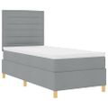 vidaXL Posteľ s pružinovým rámom Svetlosivá 80 x 200 cm látka