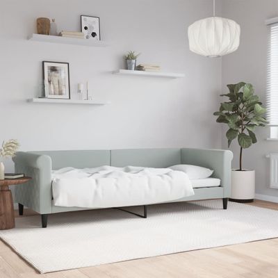 vidaXL Posteľný rám bledosivý 80x200 cm zamat