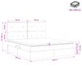 vidaXL Postel s úložným prostorem a matrací Sivohnedá 160 x 200 cm