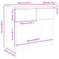 vidaXL konzolový stolík so zásuvkami betónová sivá 85,5x38,5x74,5 cm