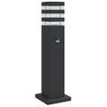 vidaXL Vonkajšia stojaca lampa so senzorom čierna 50 cm hliník