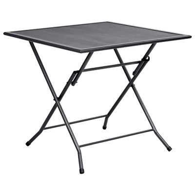 vidaXL Skladací sieťovinový stôl 80x80x72 cm oceľový antracitový