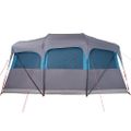 vidaXL Rodinný stan Modrá a šedá 435 x 255 x 216 cm Polyester a oceľ