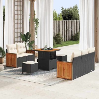 vidaXL Súprava záhradných pohoviek 10 ks 7-Počet miest