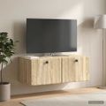 vidaXL Nástenná TV skrinka 78,5 x 41 x 30 cm Dub sonoma