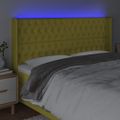 vidaXL Čelo postele s LED zelené 183x16x118/128 cm látka