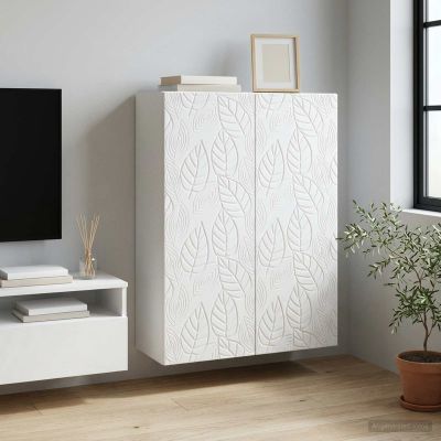 vidaXL Nástenná skrinka Biela 66 x 34,5 x 90 cm Kompozitné drevo