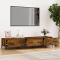 vidaXL TV skrinka dymový dub 150x34,5x30 cm spracované drevo