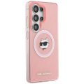 Karl Lagerfeld puzdro IML Repeated Choupette MagSafe pre Samsung Galaxy S26 Ultra ružová