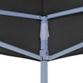 vidaXL Strecha na párty stan 2x2 m, čierna 270 g/m²
