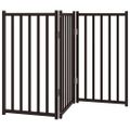 vidaXL Brána pre psa skladacia 3 panely 150 cm masívne jedľové drevo