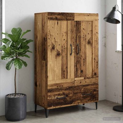 vidaXL Highboard Staré drevo 70 x 31 x 115 cm Kompozitné drevo