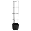 vidaXL Kvetináč na paradajky antracitový Ø39x150 cm polypropylén