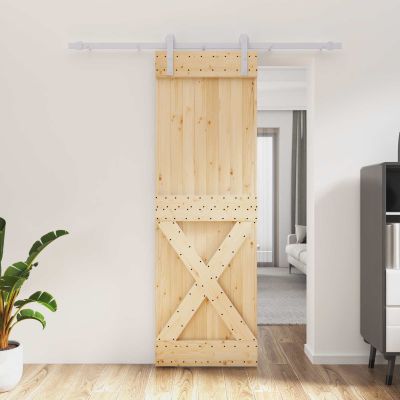 vidaXL Posuvné dvere Prírodná a biela 70 x 210 cm
