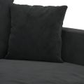 vidaXL Kreslo čierne 60 cm zamat