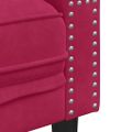 vidaXL 2-miestna pohovka Chesterfield s opierkami vínovo-červená zamat