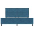vidaXL Posteľ s pružinovým rámom Tmavomodrá 200 x 200 cm Zamat