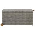 vidaXL Záhradný úložný box, svetlosivý 120x65x61 cm, polyratan