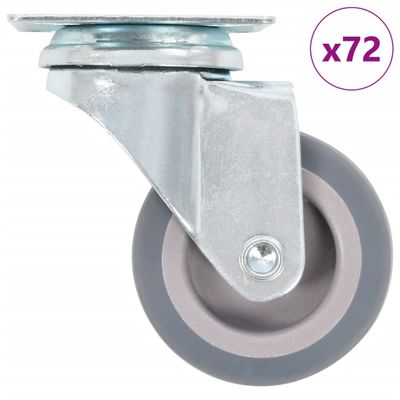 vidaXL Otočné kolieska 72 ks, 50 mm