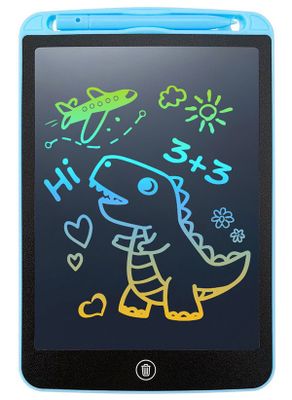 COLORWAY dětský kreslící tablet CW-WT12C/ 12"/ Modrý Tablet, kreslicí, detský, 12" barevný LCD displej, citlivý na tlak, zámek obsahu, baterie CR2025, stylus, modrý
