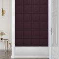vidaXL Nástenné panely 12 ks fialové 30x30 cm látkové 1,08 m²