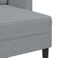 vidaXL 2-miestna pohovka s ležadlom v tvare L, svetlosivá, 125 cm, látková