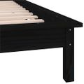 vidaXL Posteľný rám s LED čierny 90x200 cm masívne drevo