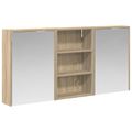 vidaXL Set kabinetov do kúpeľne 3 ks 126 x 16 x 62.5 cm