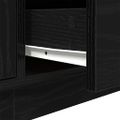 vidaXL TV skrinka s LED svetlami dub čierna 160,5x41x50 cm