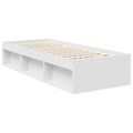 vidaXL Rám postele Biela 75 x 190 cm Masívne borovicové drevo