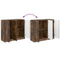 vidaXL Servírovacia skriňa Dymový dub 89 x 34,5 x 77 cm
