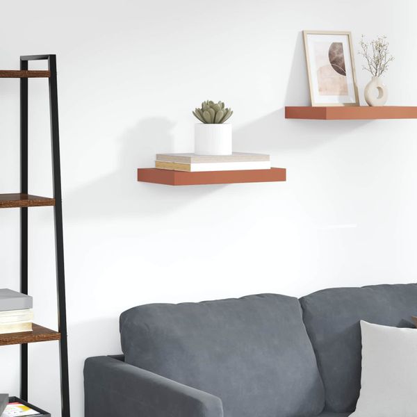 vidaXL Stenná polica Červená 40 x 23,5 x 4 cm Kompozitné drevo