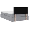 vidaXL Postel s úložným prostorem a matrací Svetlosivá 120 x 200 cm