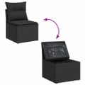 vidaXL Súprava záhradných pohoviek 9 ks Čierna polyratan