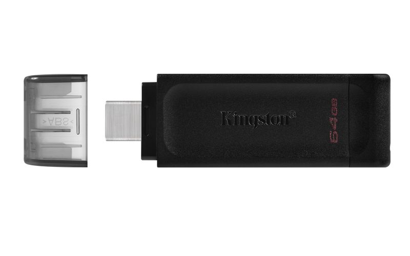Kingston pendrive 64GB USB-C DT70 čierny
