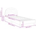 vidaXL Detský rám na posteľ s čelom Krémová 90 x 200 cm Zamat