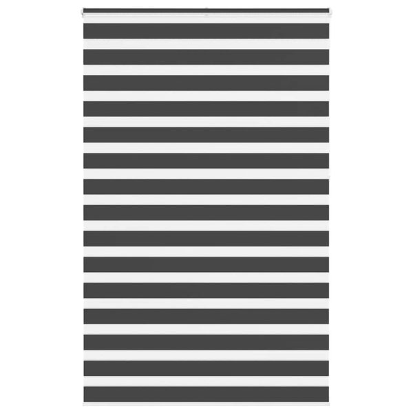 vidaXL Zebra roleta čierna 145x230 cm šírka látky 140,9 cm polyester