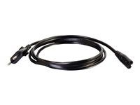 Elektrický kábel - power IEC 60320 C7 do power CEE 7/7 (M) - AC 250 V - 1 m - lisovaný - čierna