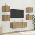 vidaXL TV nástenná skriňa 30,5 x 35 x 30 cm Remeselnícky dub