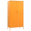 vidaXL Skriňa horčicovo-žltá 90x50x180 cm oceľová