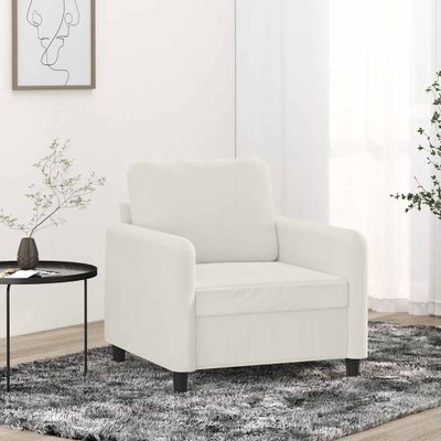 vidaXL Kreslo krémové 60 cm zamat