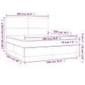 vidaXL Boxspring posteľ matrac a LED kapučínová 180x200 cm umelá koža