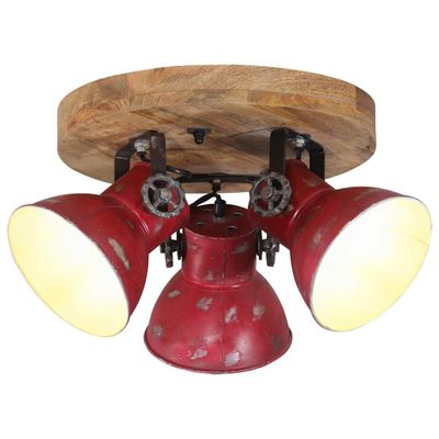 vidaXL Závesná lampa 25 W šmuhovaná červená 35x35x25 cm E27